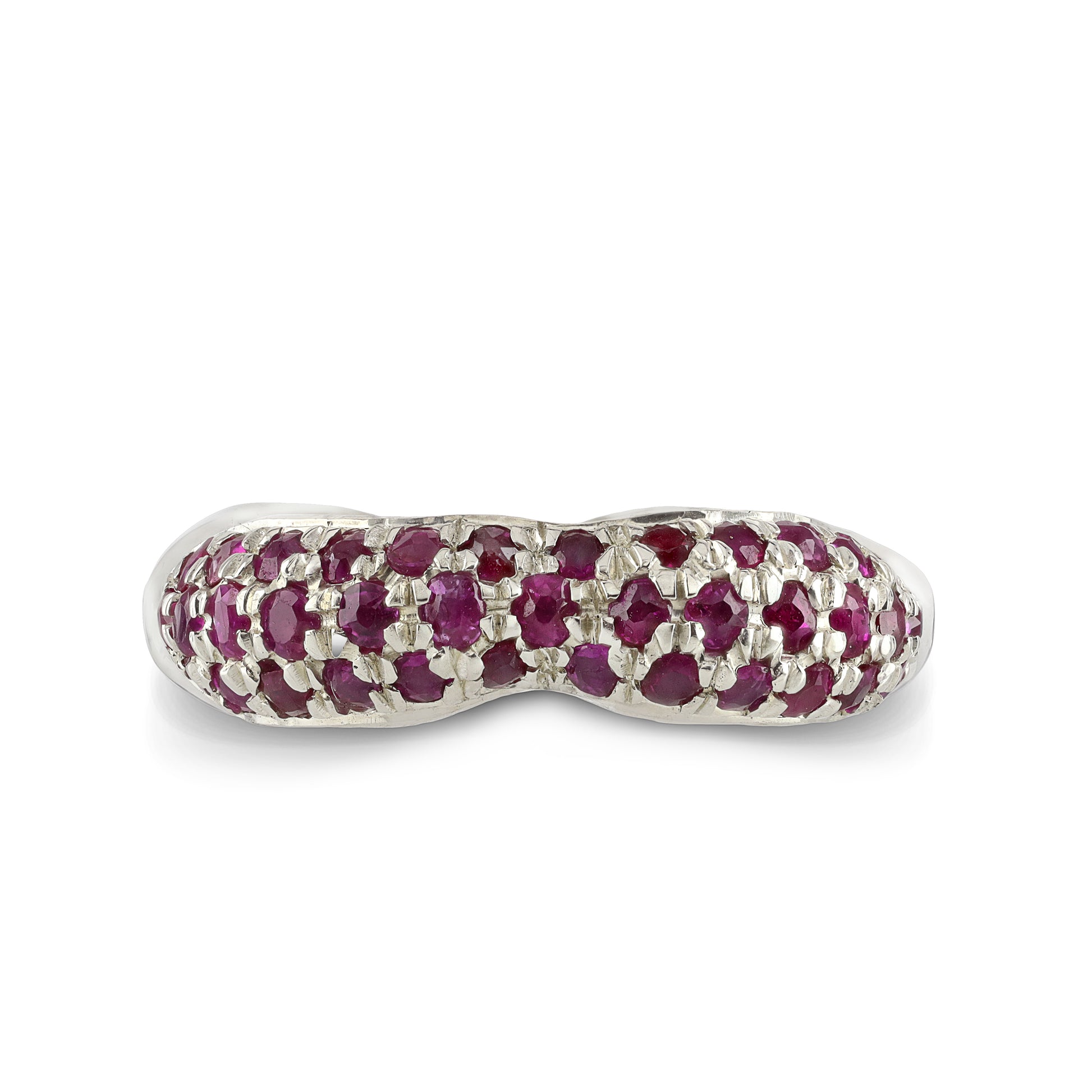 Ruby encrusted twiglet ring