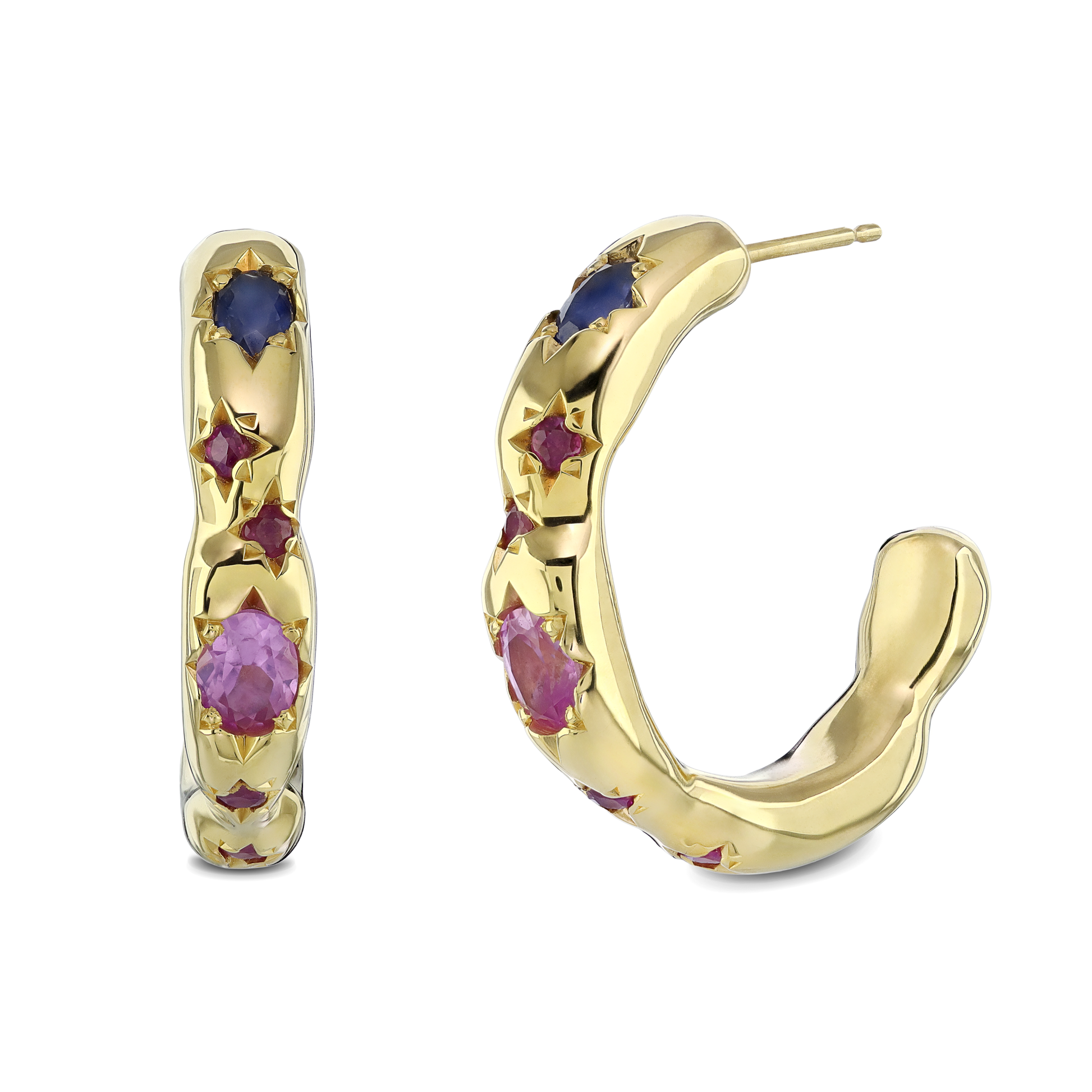 Sapphire hoops