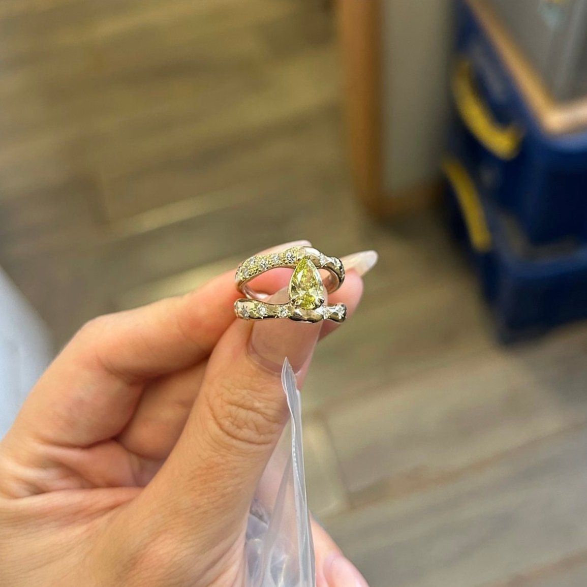 Yellow diamond engagement