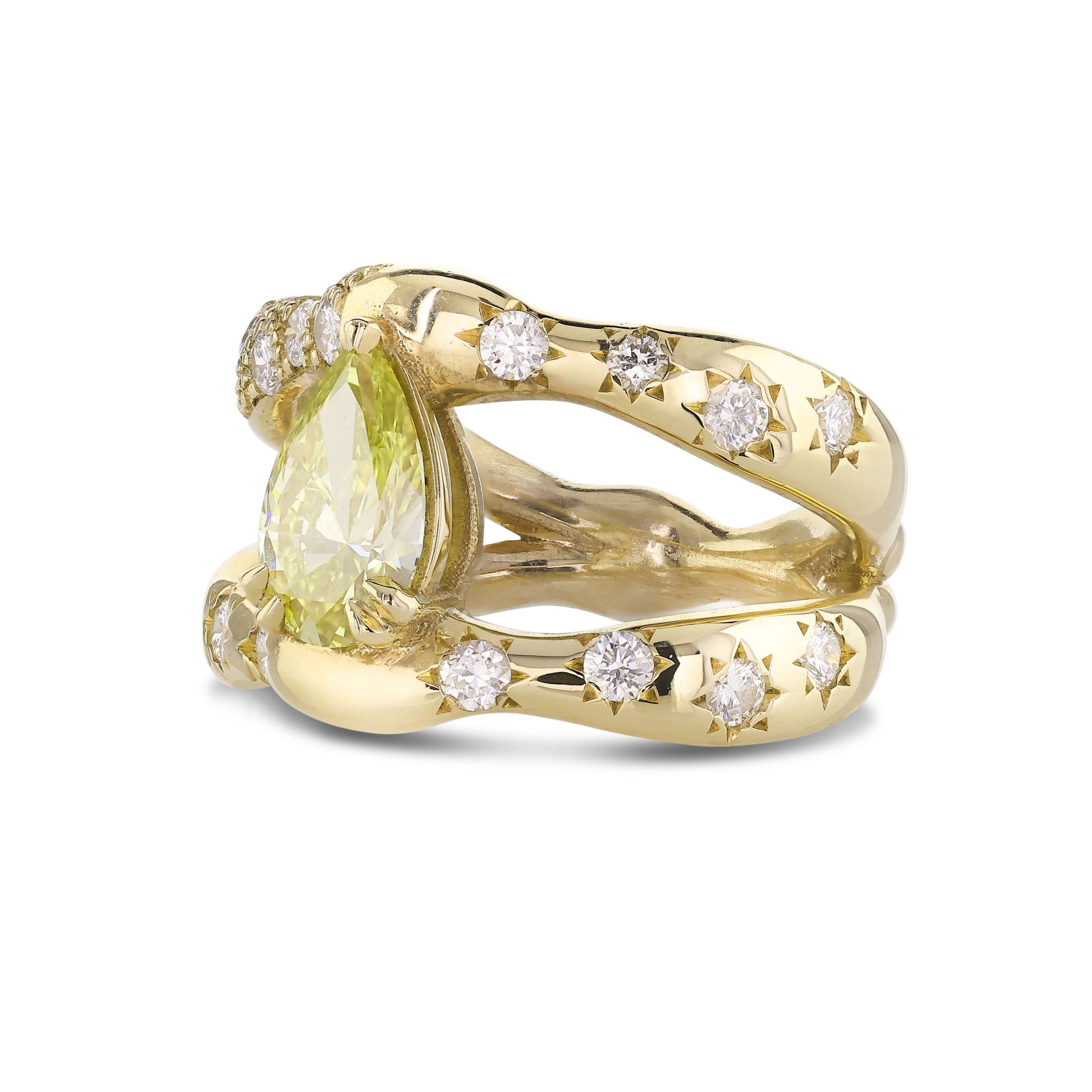 Yellow diamond engagement